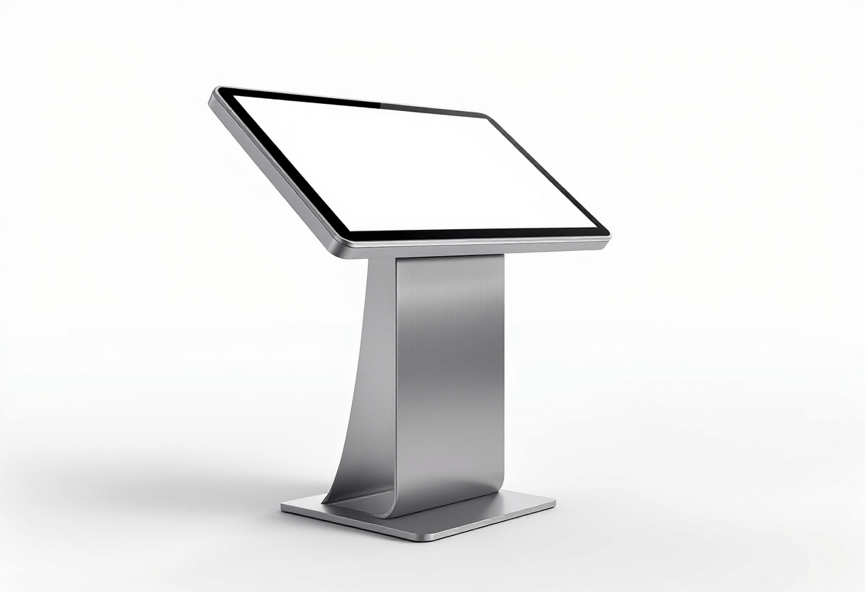 Pupitre dynamique tactile en aluminium brossé